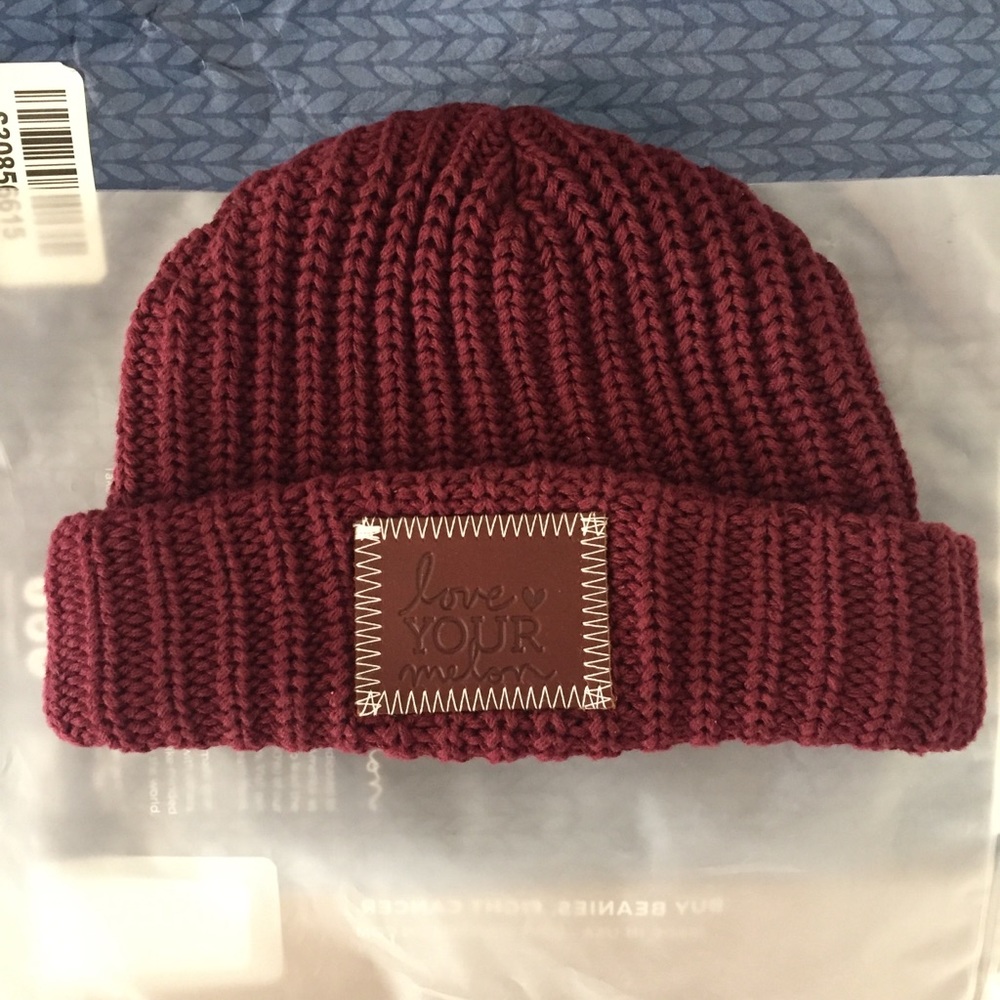 Kids Burgundy Love Your Melon Cuffed Beanie